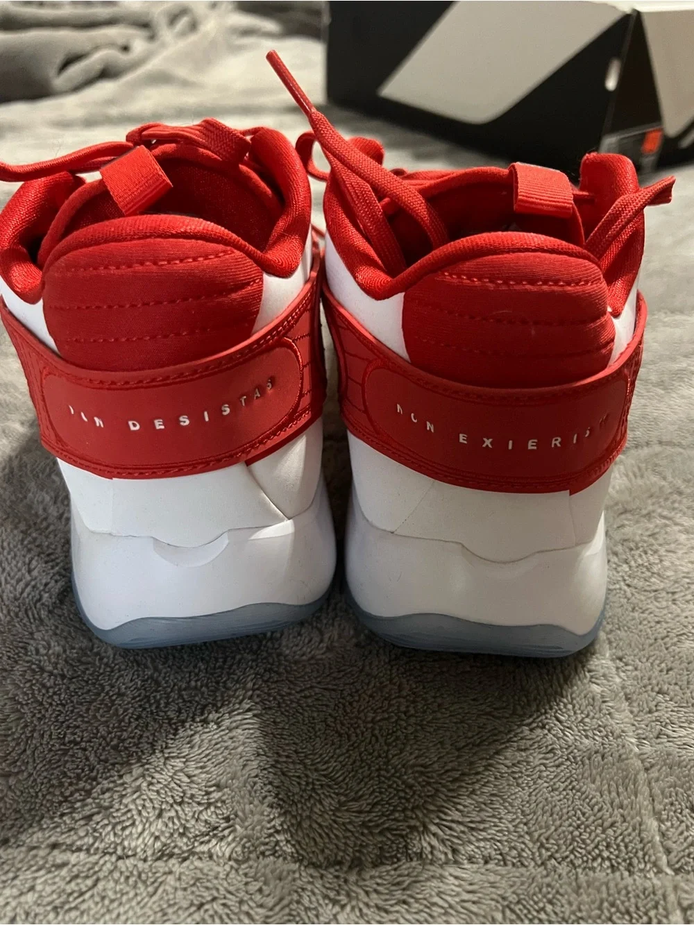 Jordan Red and White Low-Top Basketball Sneakers